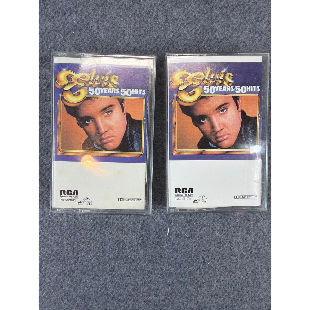 RCA Elvis Presley 50 Years 50 Hits Cassette‎ Tape Set of 2 1985